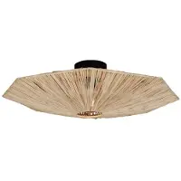 Good&Mojo taklampe Panama, naturfarge, Ø 65 cm, raffia
