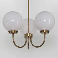 BERLINER MESSINGLAMP D119 messing-lysekrone med tre lyskilder