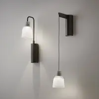Bover LED-vegglampe Drip A/01, frostet glass, 2700 K
