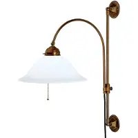 BERLINER MESSINGLAMP Rhodos - bevegelig vegglampe av messing