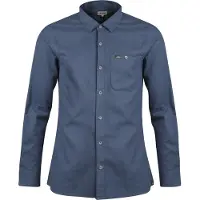 Lundhags Ekren Solid Ms LS Shirt, skjorte, herre, blå
