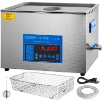Vevor Dual Frequency 22L Ultralydrenser med varmeelement for smykker, briller