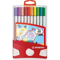 Stabilo Tusjer - Pen 68 Brush - 20 stk. - Flerfarget - - OneSize - Tusj