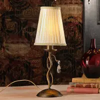 ONLI Delia bordlampe, bronsefarget, jern, høyde 42 cm, Ø 15 cm