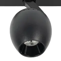LINDBY LED-spot 48 V Lumaro, svart, Ø 6,2 cm, dimbar