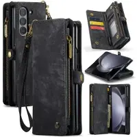 CASEME Samsung Galaxy Z Fold6 008 2-i-1 Multifunksjonell Lommebok-deksel - Svart