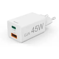 Hama Mini Qc+pd Usb-a Og Usb-c Vegglader 45w