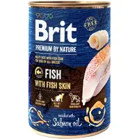 Brit by Nature 6 x 400 g - Fisk med fiskehud