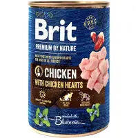 Brit by Nature 6 x 400 g - Kylling med kyllinghjerter