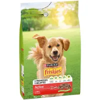 Friskies Purina Adult Hund Active med okse - 3 kg