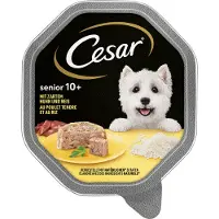 Cesar Senior 10+ skåler 28 x 150 g - med kylling og ris