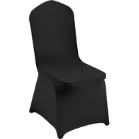 Vevor stretch spandex klappstoltrekk, universelt tilpasset stoltrekk, avtakbare vaskbare beskyttende sliptrekk, til bryllup, høytid, bankett, fest, feiring, bespisning (50 stk svart)