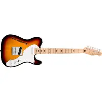 Squier Affinity Series Telecaster Thinline Lønn Gripebrett Hvitt Plekterbrett 3-Color Sunburst