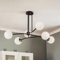Emibig Taklampe Major, svart, 6 lyskilder