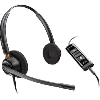 HP Poly EncorePro 525 - EncorePro 500 series - hodesett - on-ear - kablet - USB-A - svart - Certified for Microsoft Teams