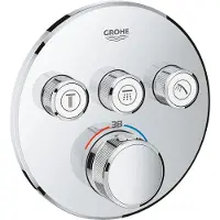 GROHE 29121000, Badekar og dusj, Roterende ventiler, Metall, Kromfarget