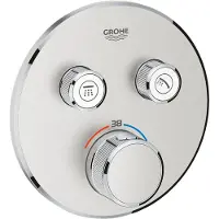 GROHE 29119DC0, Badekar og dusj, Roterende ventiler, Stål, Stål