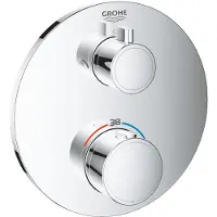 GROHE 24076000, Badekar og dusj, Roterende ventiler, Kromfarget