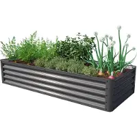 PRIMEYARD 180x75x35 cm plantekasse, stål, antrasitt