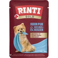 Rinti Gold 10 x 100 g - Rene kylling- og fjørfehjerter