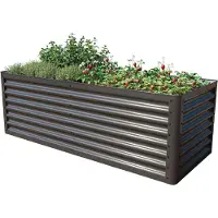 PRIMEYARD 180x75x60 cm plantekasse, stål, antrasitt