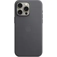 Apple - Beskyttende deksel for mobiltelefon - MagSafe-samsvar - FineWoven - svart - for iPhone 15 Pro Max