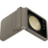 Samsung Galaxy Z Flip5 Flap Eco-Leather Case Etoupe
