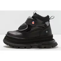 Art for woman. 116431010003_001 Core 2 1643 black leather ankle boots -Platform height: 6,5 cm (40), 5 to 8 cm, Laces, Velcro, Casual