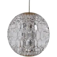 LUCANDE LED-pendel Ismenia, 5-lys, messing, akryl