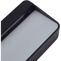 LUCANDE utendørs LED-vegglampe, Tiburia, svart, aluminium