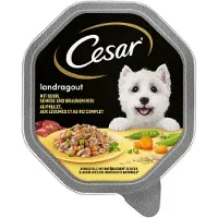 Cesar Økonomipakke Cesar porsjonsskåler 28 x 150 g - Landragout med kylling, grønnsaker og brun ris