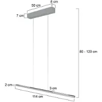 Steinhauer Hengelampe Bande, opp/ned, stål, 120 cm, CCT, dimmer