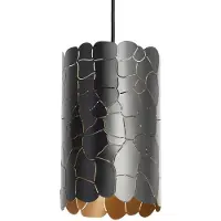 LINDBY hengelampe Aralena, svart/gull, 3 lyskilder, lengde 93 cm