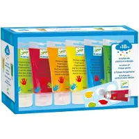 Djeco Fingermaling - 6 stk. - Flerfarget - - OneSize - Maling