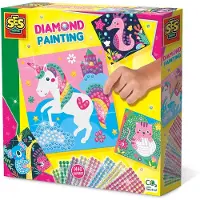 SES Creative Kreativt leker - Mal med diamanter - Glade dyr - - OneSize - Kreativt leker