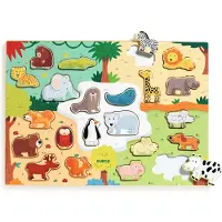 Djeco Puslespill - Tre - 22 Brikker - Puzzlo Animo - - OneSize - Puslespill