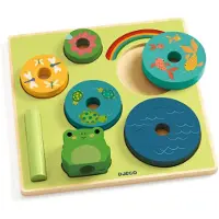 Djeco Puslespill/Stable leker - 8 Deler - Tre - Rainbow - - OneSize - Puslespill