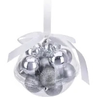 Affek Design Sett med 12 kuler 3 cm sølv