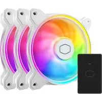 Cooler Master MasterFan MF120 HALO² - White Edition - boksviftesett - 120 mm - hvit (en pakke 3)