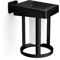 Philips solcelle-vegglampe Camill, svart/hvit, Ø 14 cm