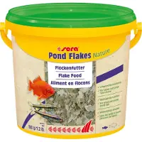 Sera Pond Flakes, Damfisk, Tørr fiskemat, Flak, Vitamin A, Vitamin B1, Vitamin B2, Vitamin C, Vitamin D3, Vitamin E, Liten (fingerbøl), 21%