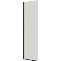 Dansani D71-03 fast væg 197,5 x 67-69 cm sort/klart glas