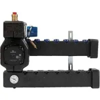 Wavin Midishunt 7kreds ,Isoleret, Med Grundfos UPM3Hybrid 15-70 pumpe