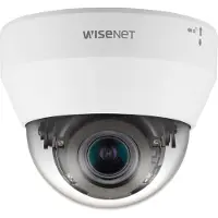 Hanwha Vision WiseNet Q QND-7082R - Nettverksovervåkingskamera - kuppel - farge (Dag og natt) - 4 MP - 2560 x 1440 - motorisert - lyd - sammensatt - LAN 10/100 - MJPEG, H.264, H.265 - DC 12 V / PoE k