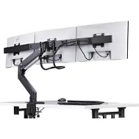 StarTech.com Startech Crossbar Triple Monitor Desk Mount, VESA 75x75/100x100 - Monteringssett - justerbar arm - for 3 LCD-skjermer - trippel skjermfeste - plastikk, aluminium, stål - svart - skjermstørrelse: 17-2