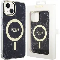 GUESS GUHMP14MPCUMAK iPhone 14 Plus 6,7" svart/svart hardcase Marble MagSafe