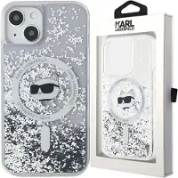 Karl Lagerfeld Liquid Glitter Choupette Head MagSafe-etui for iPhone 13 - gjennomsiktig