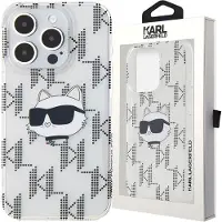Karl Lagerfeld IML Choupette Head & Monogram-etui til iPhone 15 Pro Max - gjennomsiktig