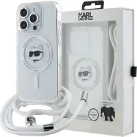 Karl Lagerfeld IML Choupette Head & Cord MagSafe-etui for iPhone 14 Pro - gjennomsiktig
