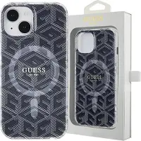 GUESS IML GCube MagSafe-etui for iPhone 15 Plus / 14 Plus - svart